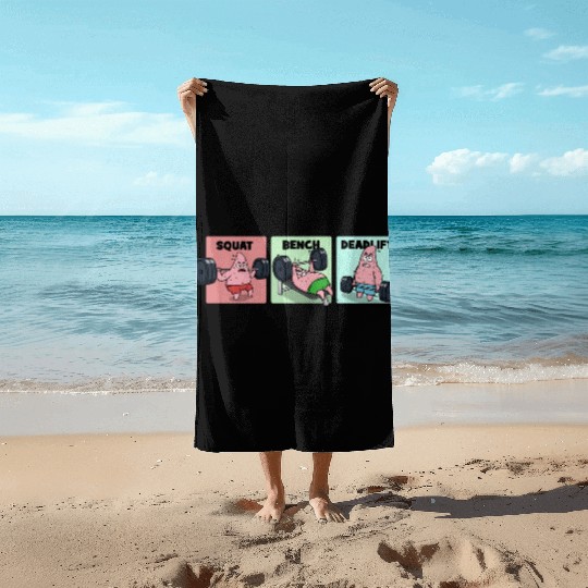 Majin Buu vs Patrick - Funny Anime Gym Beach Towels