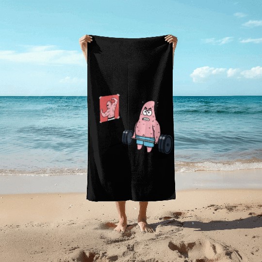 Majin Buu vs Patrick - Funny Anime Gym and Workout Beach Towels