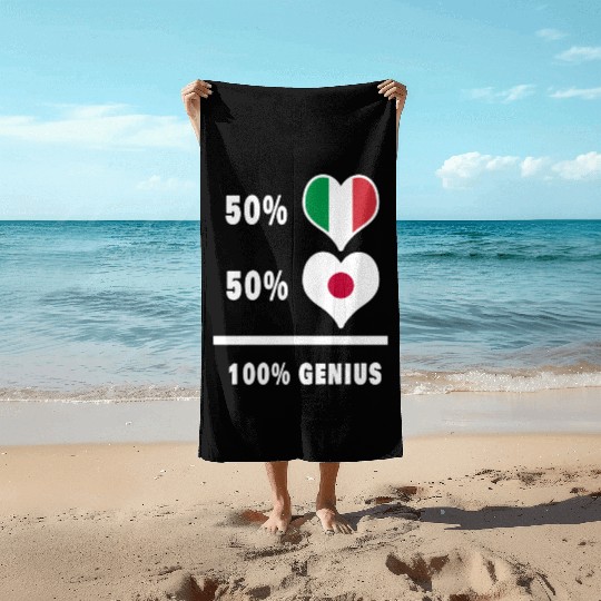Italy and Japan Genius / gift Beach Towels