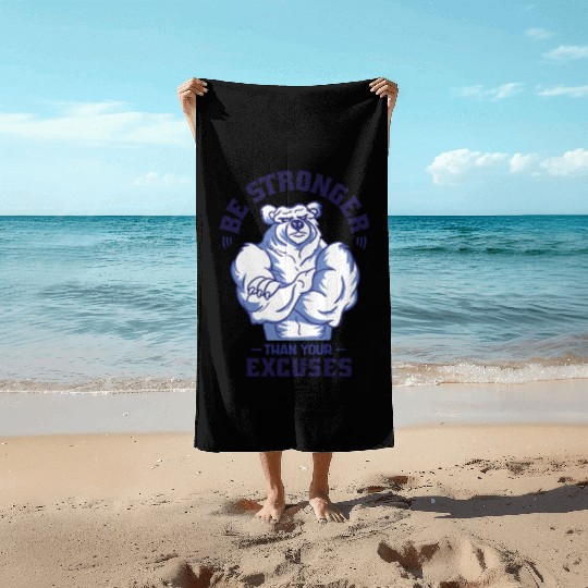 Muscle Bear Beach Towels