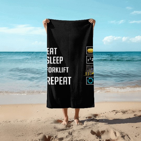 Forklift Operator Driver Lift Truck Training Beach Towels