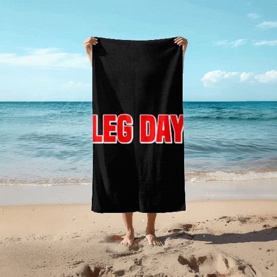 Leg Day Handicapped Wheelchair 21 Beach Towels