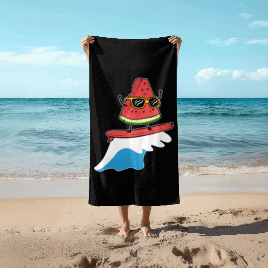 Watermelon Surfing Windsurfer Gift Beach Towels