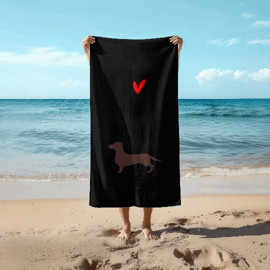 I Love Tiny Wieners Beach Towels
