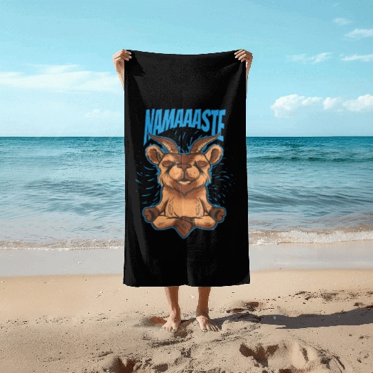 Goat Making Yoga Beach Towels