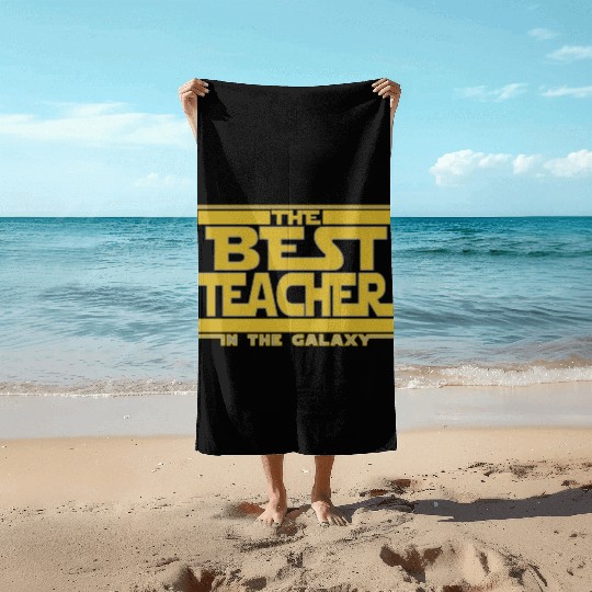 The best teacher in the galaxy Beach Towels