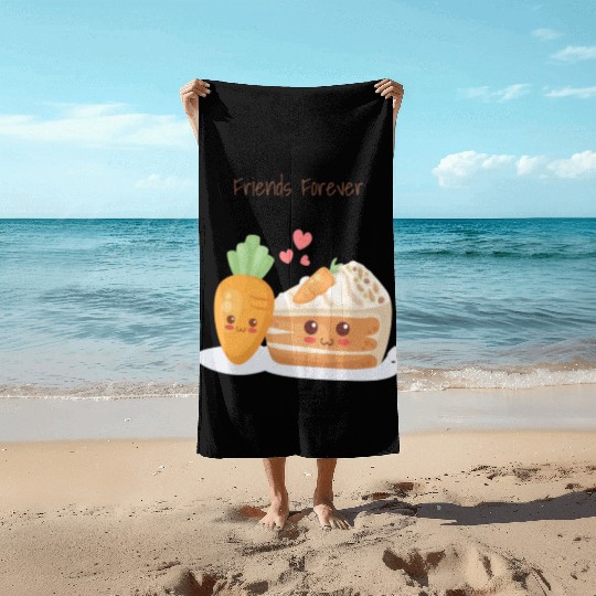 Friends Forever Carrot & Cake Beach Towels