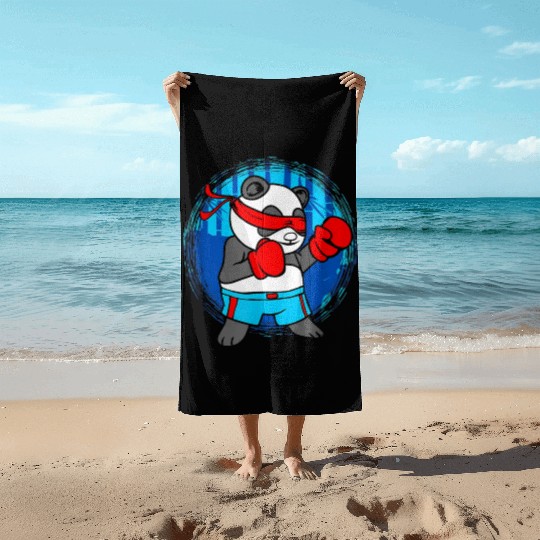 Panda Bear Blinded Boxing Workout Gym Beach Towels