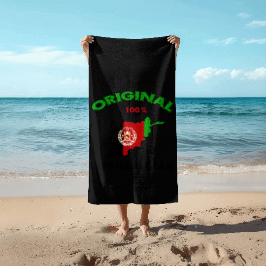 Afghanistan original 100% flag design Beach Towels