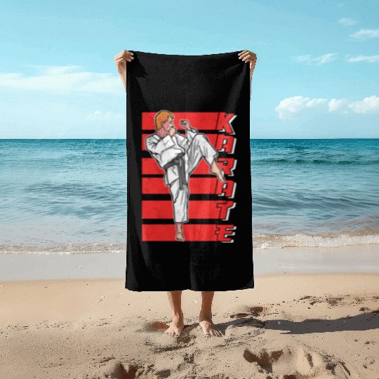 Karate Martial Arts Fighter Belt Coach Beach Towels