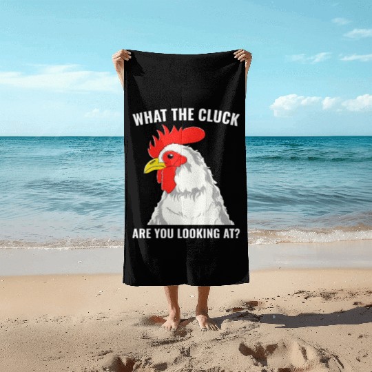 Chicken Farmer Funny Backyard Chicken Farmer Beach Towels