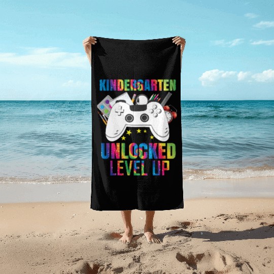 Kindergarten Unlocked Level Up BackTo School Beach Towels