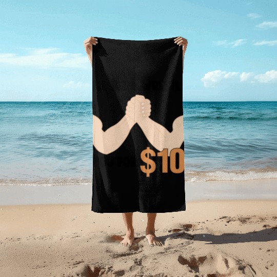 Arm Wrestling Funny Muscle Man Arm Fighting Beach Towels