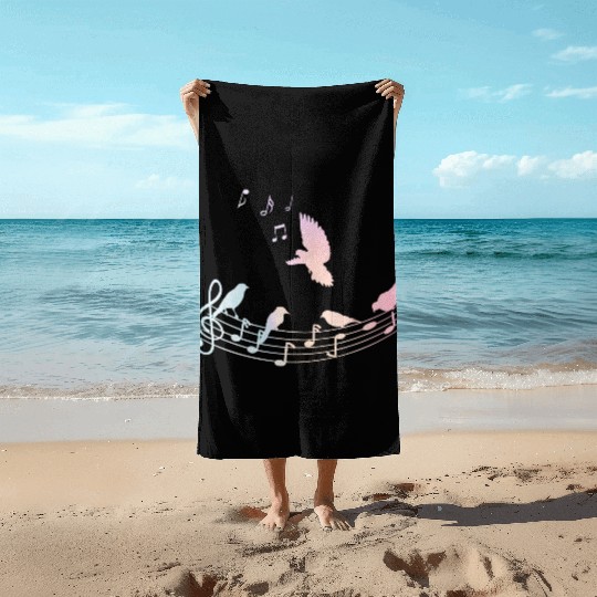 Musician Bird Nature Music Beach Towels