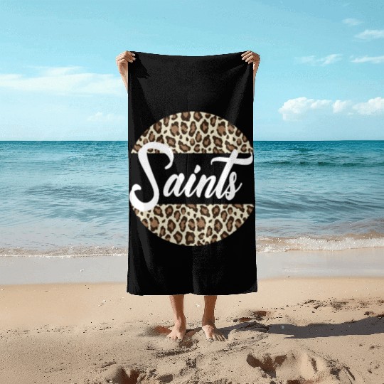 Saints High School Mascot Sports Team Women's Beach Towels