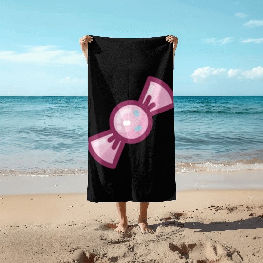 Cute Pink Sprinkled Candy Beach Towels