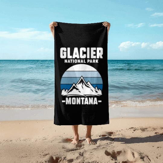 Glacier National Park Montana Beach Towels