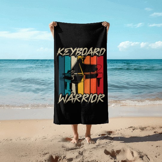 Keyboard Warrior Piano Musician Pianist Music Beach Towels