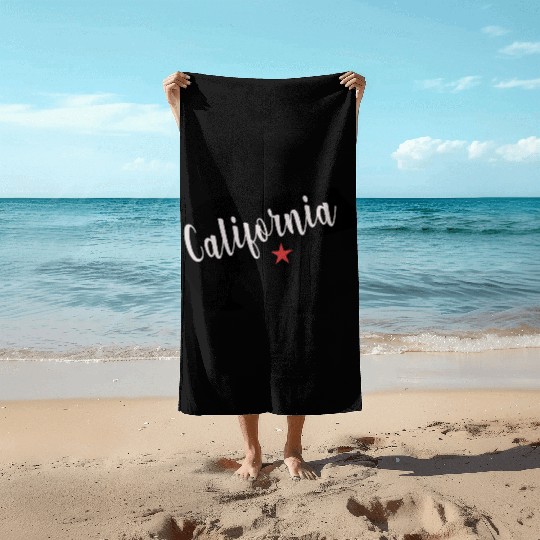 California Bear Flag Beach Towels