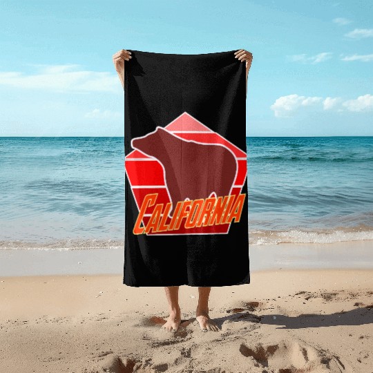California Bear Flag Beach Towels
