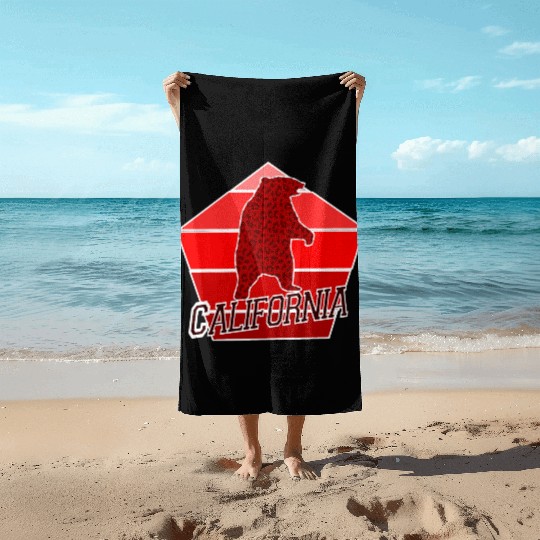 California Bear Flag Beach Towels