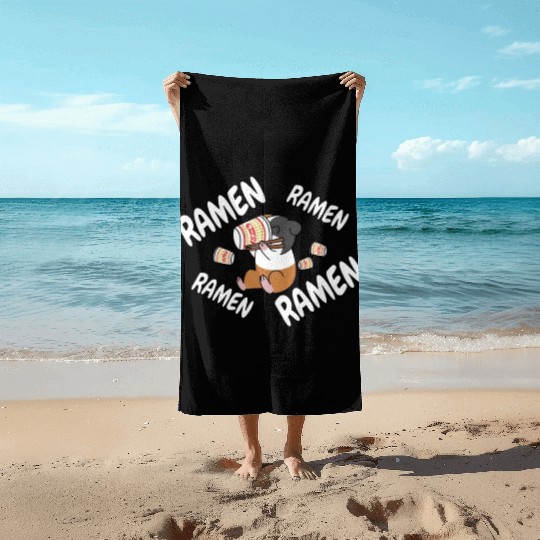 Guinea Pig Instant Ramen Noodles Beach Towels