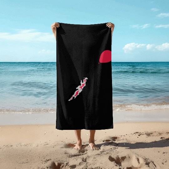 balloon koi fish nishikigoi Beach Towels