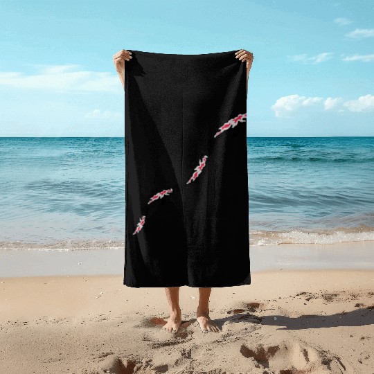 many koi fish nishikigoi Beach Towels