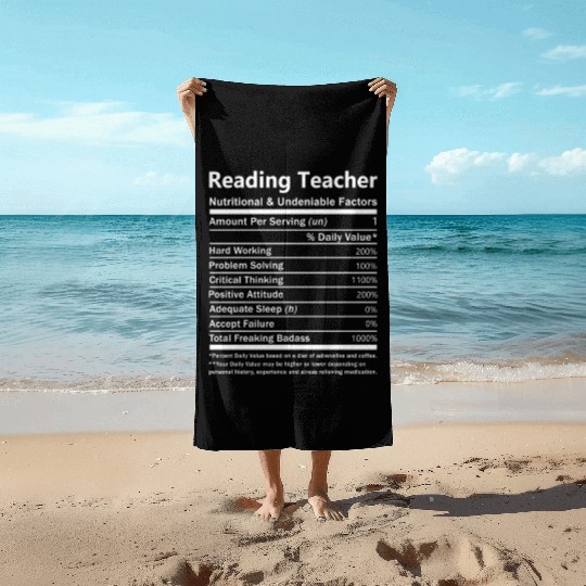Reading Teacher Beach Towels - Nutritional And Undeniab