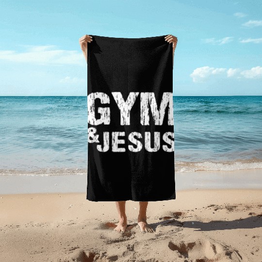 Gym and Jesus Christian Workout Gym and Jesus Beach Towels