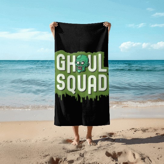 Ghoul Squad Creepy Scary Zombie Cute Halloween Beach Towels