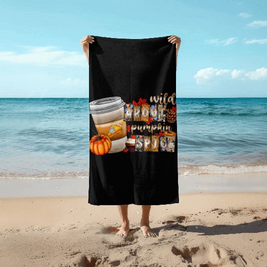 Wild About Pumpkin Spice Beach Towels