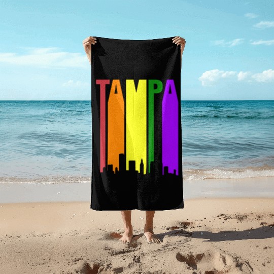 Tampa Florida Gay Pride Rainbow Beach Towels