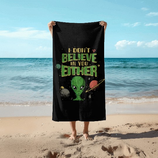 Alien Galaxy Ufo Extraterrestrial Spaceship space Beach Towels
