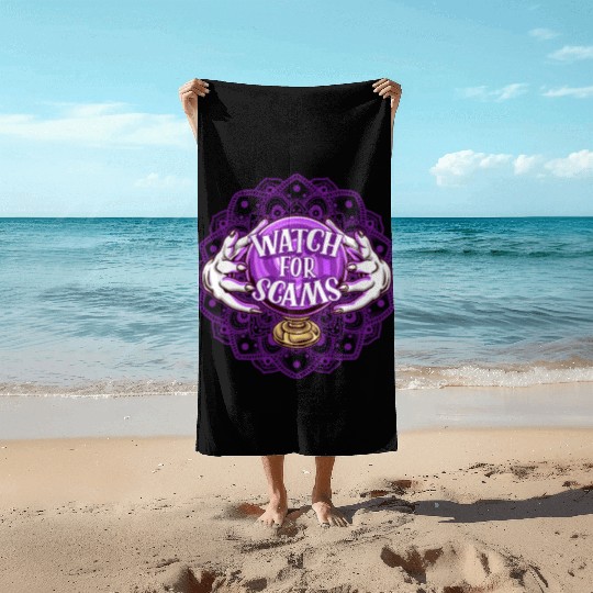 Halloween Witch Hands Witchcraft Scam Beach Towels