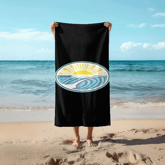 Surf Sunrise Oval Beach Towels