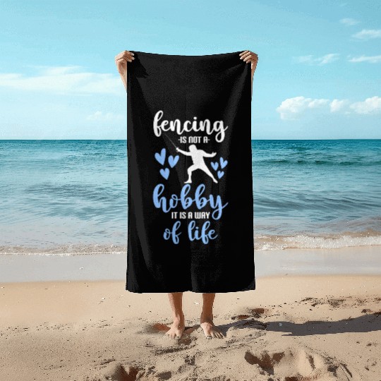 Fencing Sport Beach Towels
