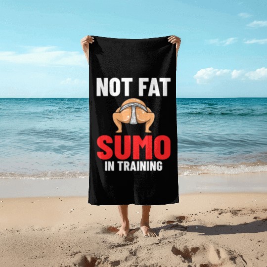 Sumo Wrestling Japanese Wrestler Sport Mawashi Beach Towels