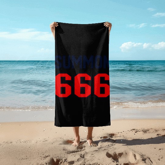 Summon 666 Jersey Satanist Devil Worshipper 666 Beach Towels