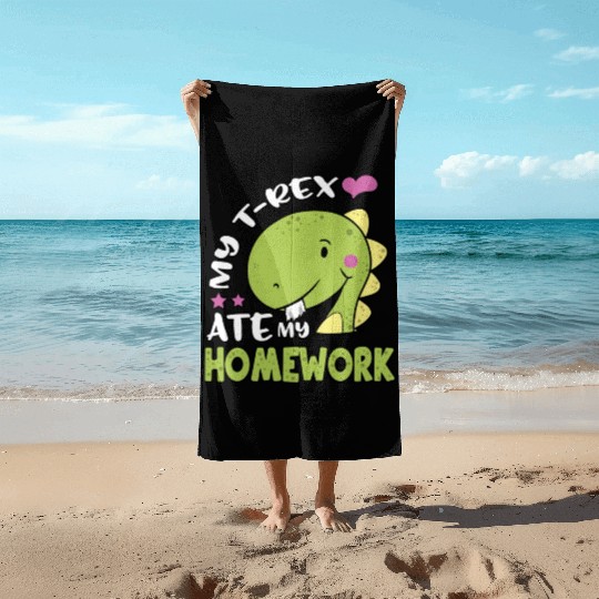 Tyrannosaurus Back to School TRex for Kids TRex At Beach Towels