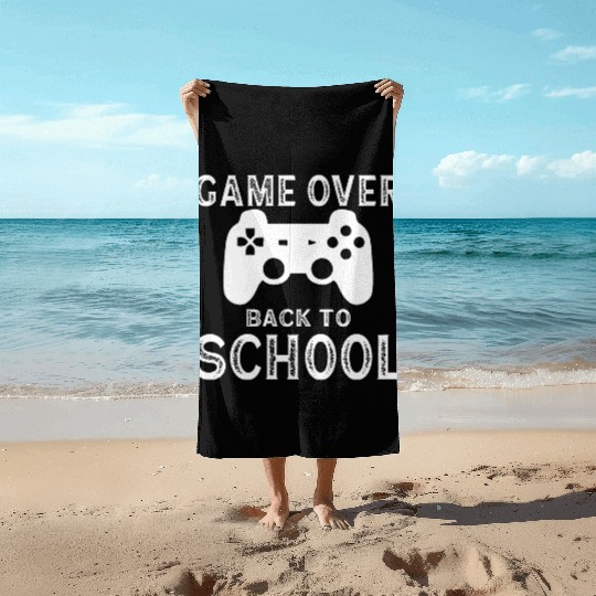 Game Over back to school Beach Towels