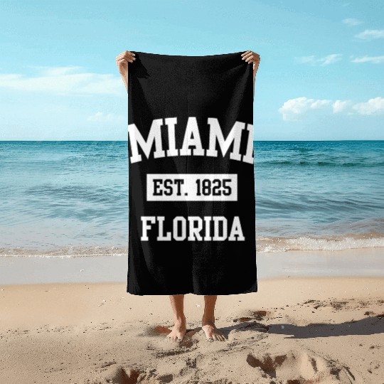 Miami Florida Established 1825 Beach Towels