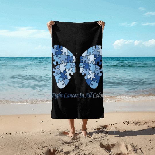 Cancer Sucks In Every Color Fighter Fight Support Beach Towels
