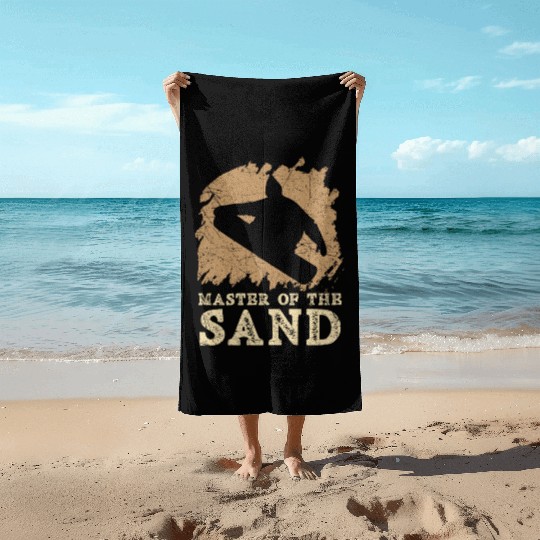 Master Of The Sand Sandboard Sandboarding Beach Towels