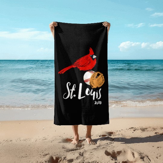 Saint Louis Red Cardinal 2019 Bird Player Beach Towels
