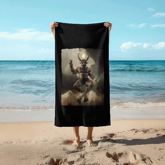 Daddy Baphomet dark PG Beach Towels