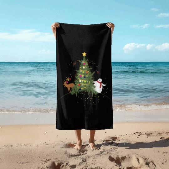 Christmas Holly Jolly Beach Towels
