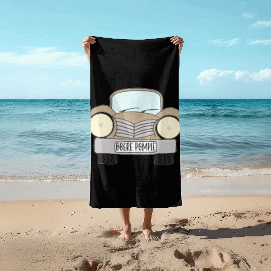 Old Car Khaki Boere Pompie Afrikaans Beach Towels