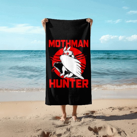 Cryptozoologist Cryptid Folklore Funny Mothman Beach Towels