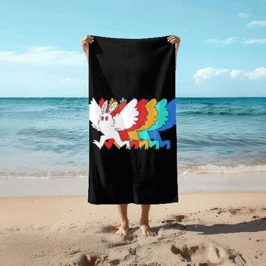 Cryptozoologist Cryptid Mothman Beach Towels